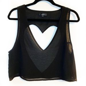 LF MILLAU Crop Top Heart Back Cut Out Size S